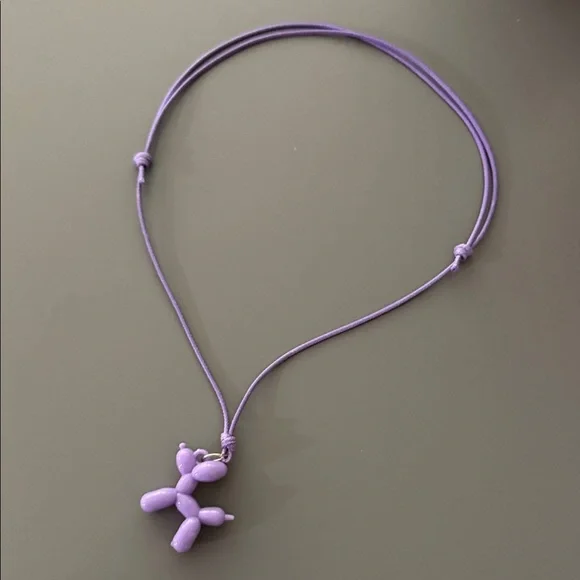 Purple Balloon Dog Necklace for Kids - Picture 1 of 1